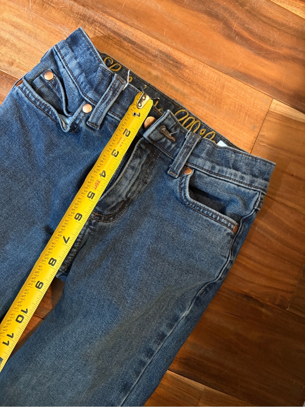 Wrangler x Lainey Wilson Girls 12 Slim Bell Bottom Flare Jeans Western (0867) - Picture 8 of 10